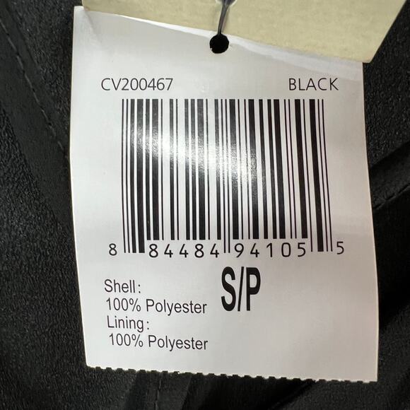 Carmen Marc Valvo Top Womens S Black Chiffon Ruffle Lightweight Coquette Blouse - Picture 12 of 16